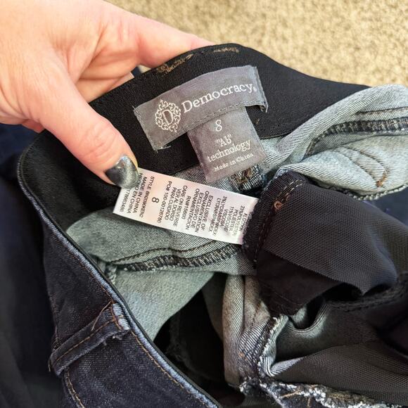 Democracy Ab Technology Jeans Skinny Blue Size 8 Stretchy Denim Slimming - Picture 5 of 7